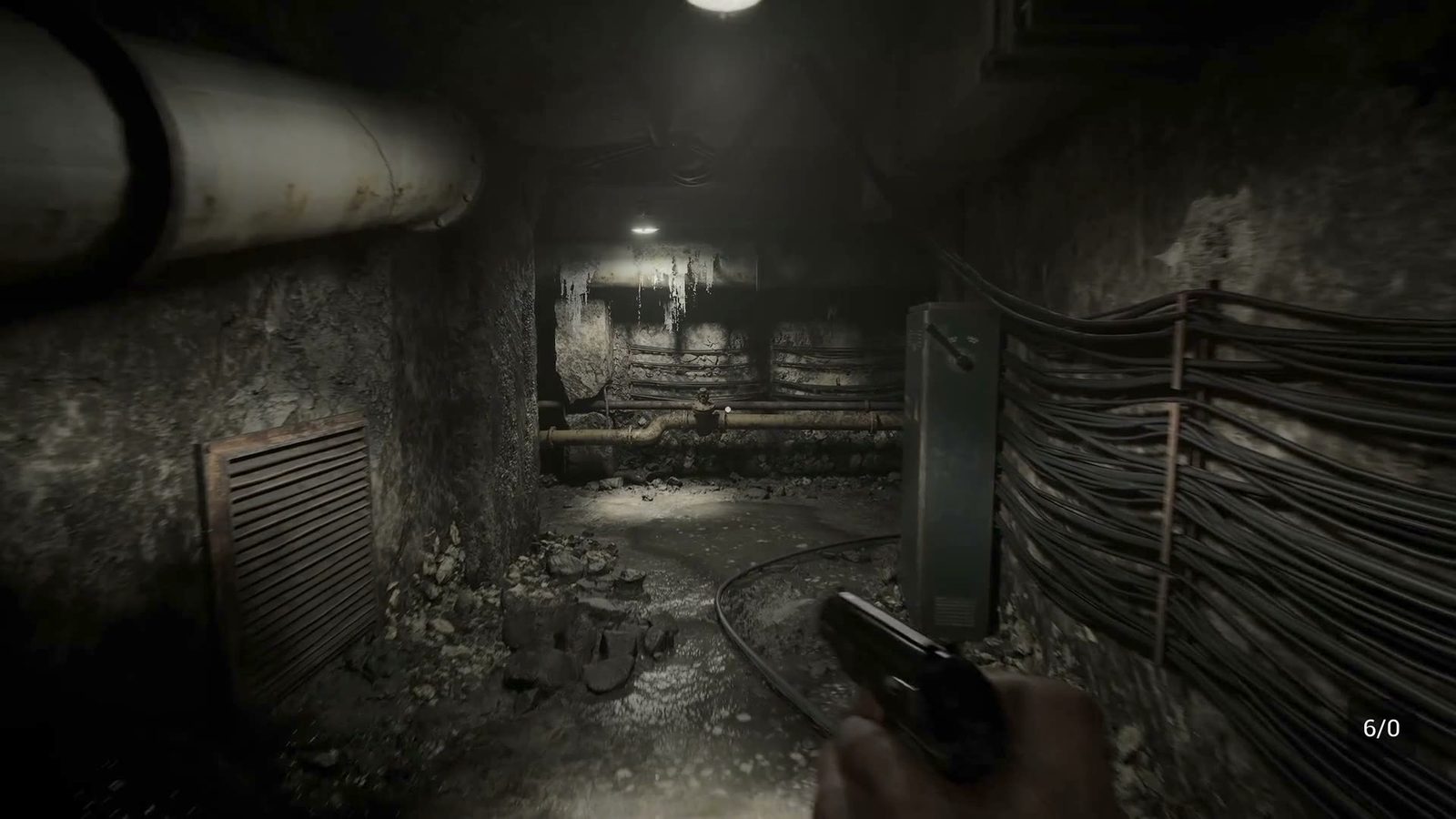 Official Steam trailer frame — pipes along a concrete corridor